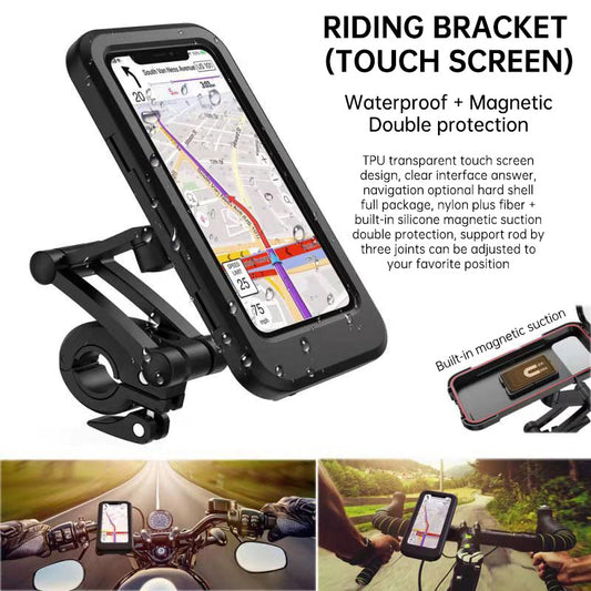 Bicycle Mobile Phone Bracket Waterproof Electric Vehicle Motorcycle Mobile Phone Bracket Mountain Bike Waterproof Bag