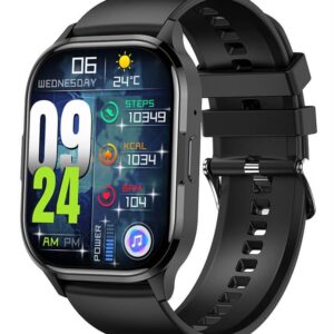 HK21 AMOLED Smartwatch AI Voice Assistant – Black Color