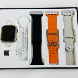 HW9 Pro Max Smart Watch (3 Straps In 1) – Orange Color