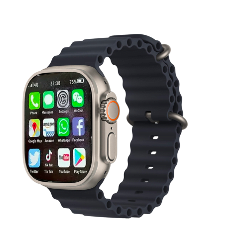 S8 Ultra SIM Supported Android Smart Watch 4GB/64GB – (Body Color-Golden with double Straps)