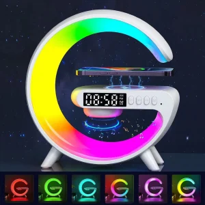 Smart Table Lamp with Wireless Charger and Bluetooth Speaker