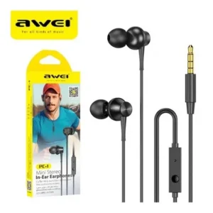 Awei PC-1 Earphones Headphones Mini Stereo In-Ear Earphone 3.5mm Aux Jack Earbuds