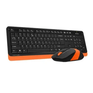 A4TECH FG1010 Wireless Keyboard Mouse Combo with Bangla – Orange Color