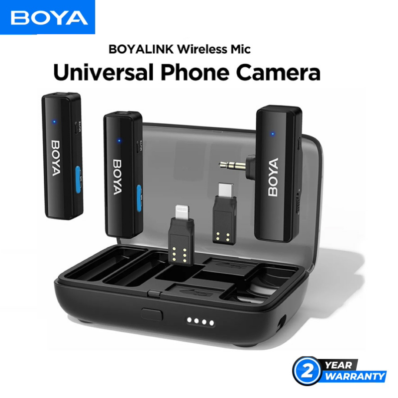 BOYA BOYALINK All-In-One Wireless Microphone System for iPhone & Android
