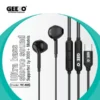 Geeoo TC-555 Type-C Semi In-Ear Wired Earphone