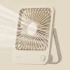 JISULIFE FA26 Rechargeable Ultra Thin Desktop Fan – Brown Color
