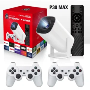 P30 Max Android 4K Projector + Video Game Console Combo