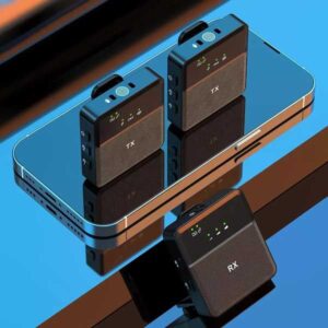 SX9i Dual Professional Wireless Lapel Microphone For iPhone (1:2)